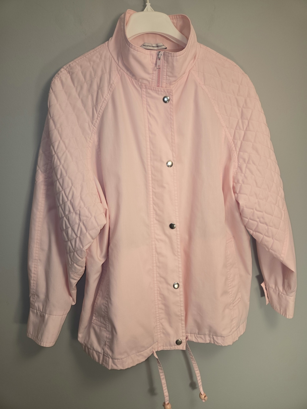 VINTAGE Misty Harbor Pastel Pink Quilted Accent Jacket Size M.